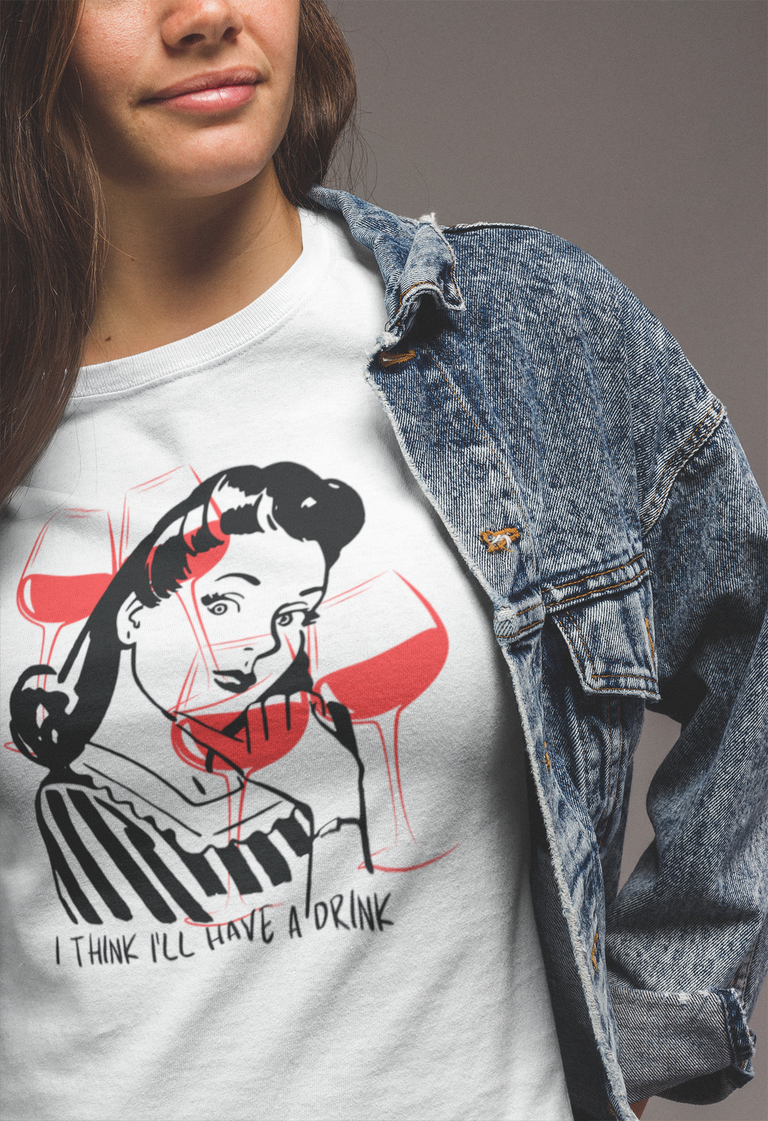 Retro Wine Woman t-shirt