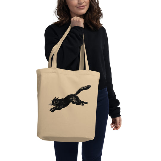Black Cat 9 Lives Halloween Eco Tote Bag