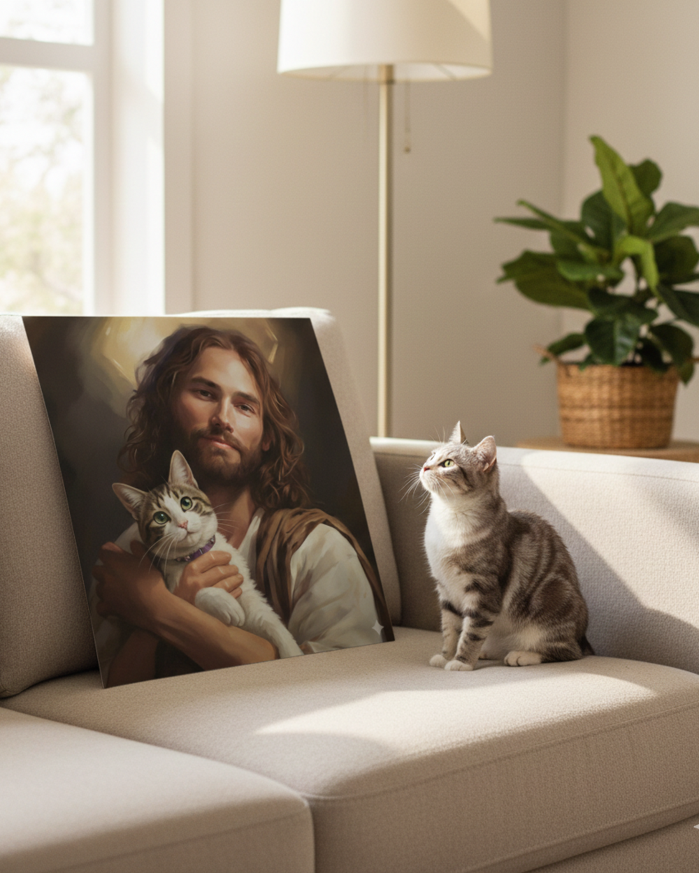 Customizable Cat Christian Art Print