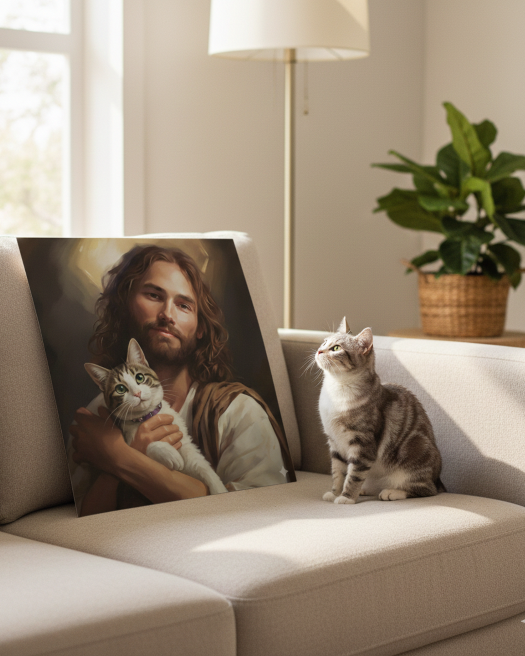 Customizable Cat Christian Art Print