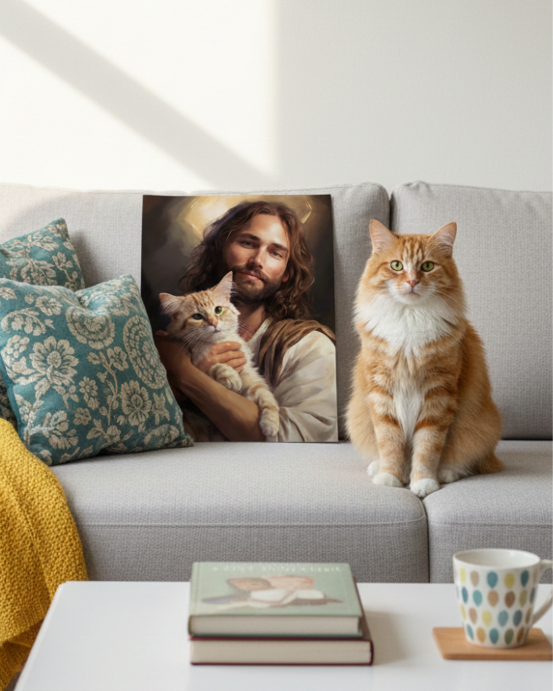 Customizable Cat Christian Art Print