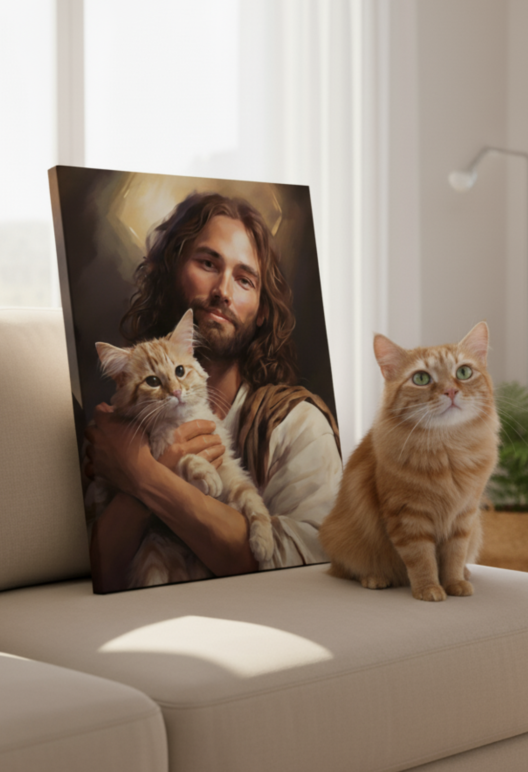 Customizable Cat Christian Art Print