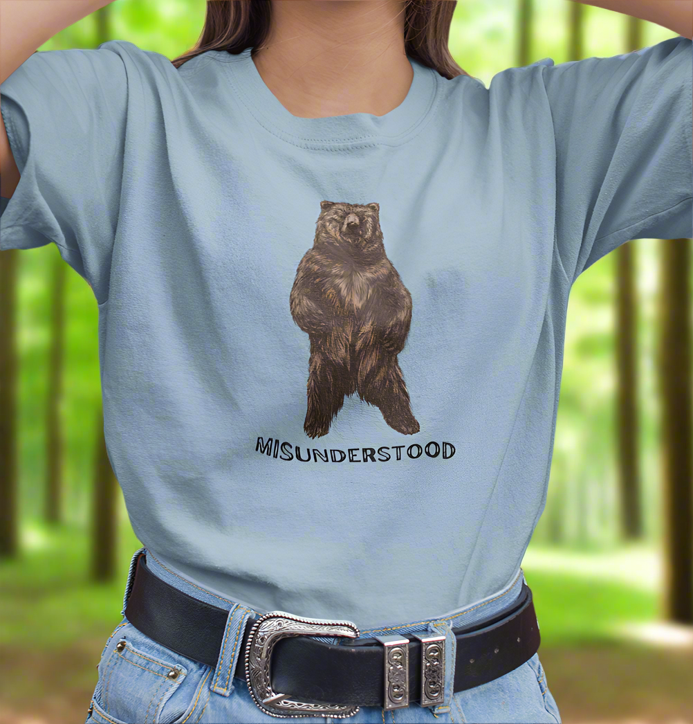 Misunderstood - Grizzly Bear - Outdoors - Graphic t-shirt