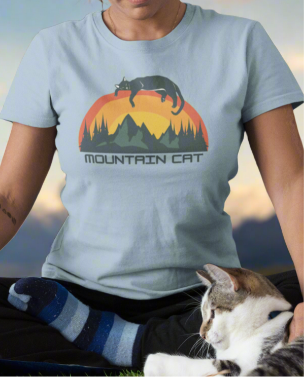 Mountain Cat - Hiking Outdoors - Graphic t-shirt