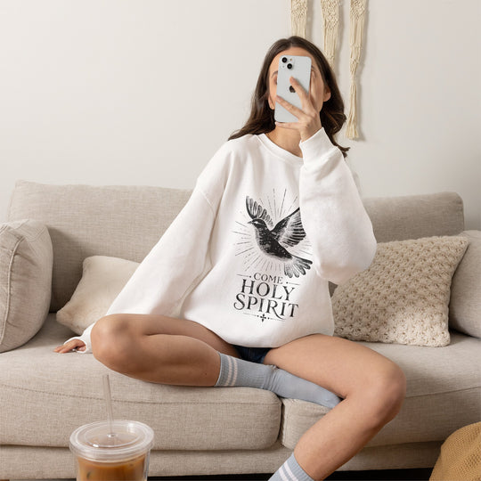 Come Holy Spirit Dove Sweatshirt — Christian Faith Crewneck