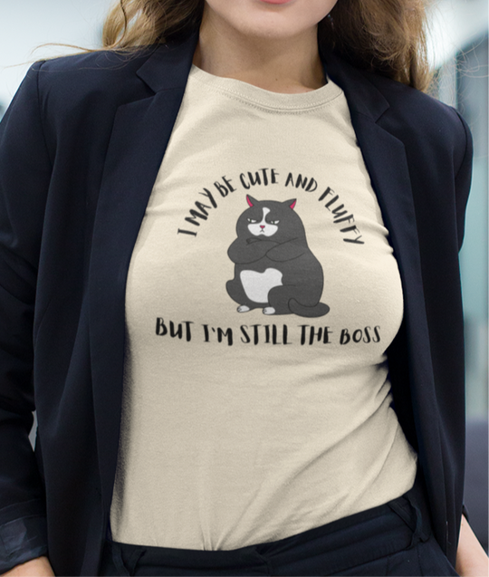 I may be cute and fluffy but I'm still the boss - Cat - Graphic Tee