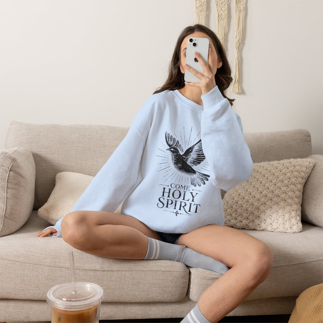 Come Holy Spirit Dove Sweatshirt — Christian Faith Crewneck