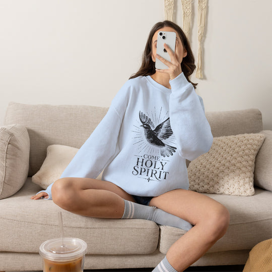 Come Holy Spirit Dove Sweatshirt — Christian Faith Crewneck