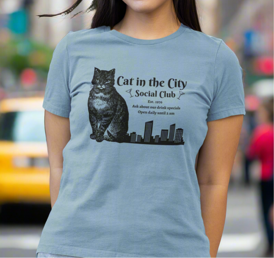 Cat in the City Social Club Graphic Tee