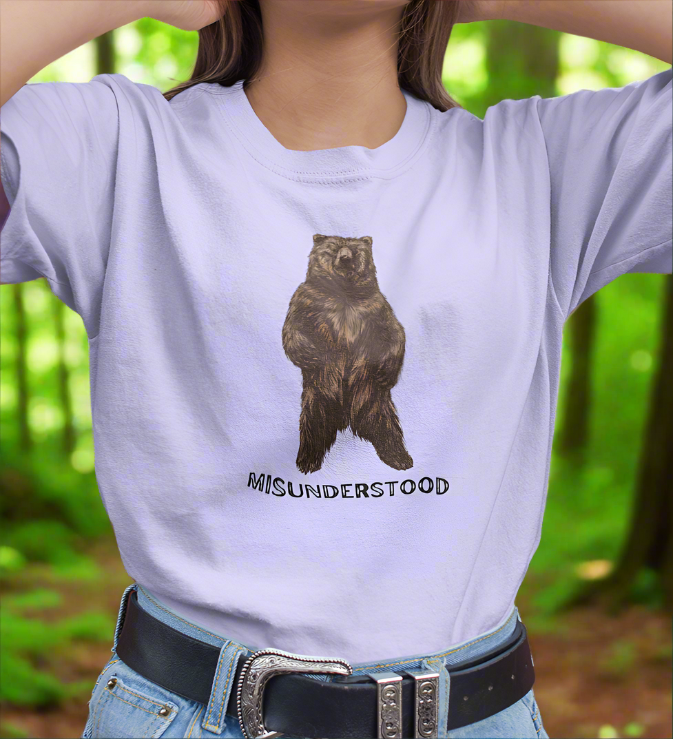 Misunderstood - Grizzly Bear - Outdoors - Graphic t-shirt