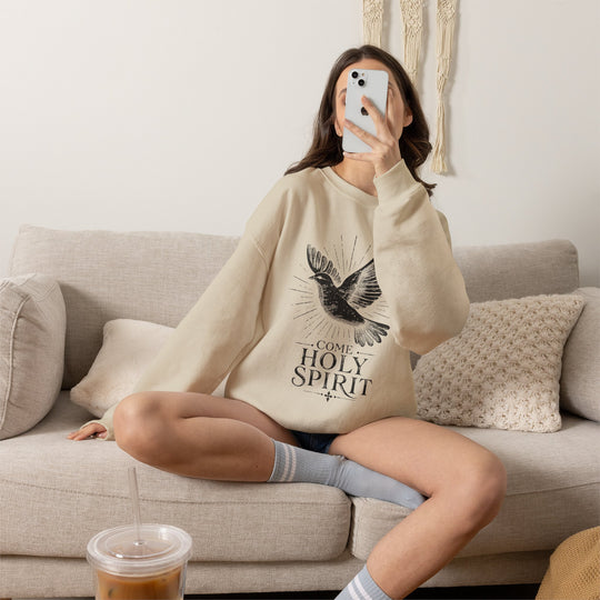 Come Holy Spirit Dove Sweatshirt — Christian Faith Crewneck