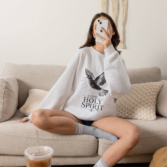 Come Holy Spirit Dove Sweatshirt — Christian Faith Crewneck