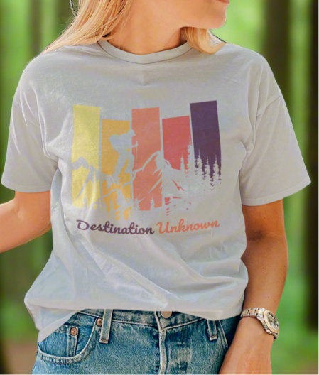 Destination Unknown - Hiking Outdoors - Graphic t-shirt