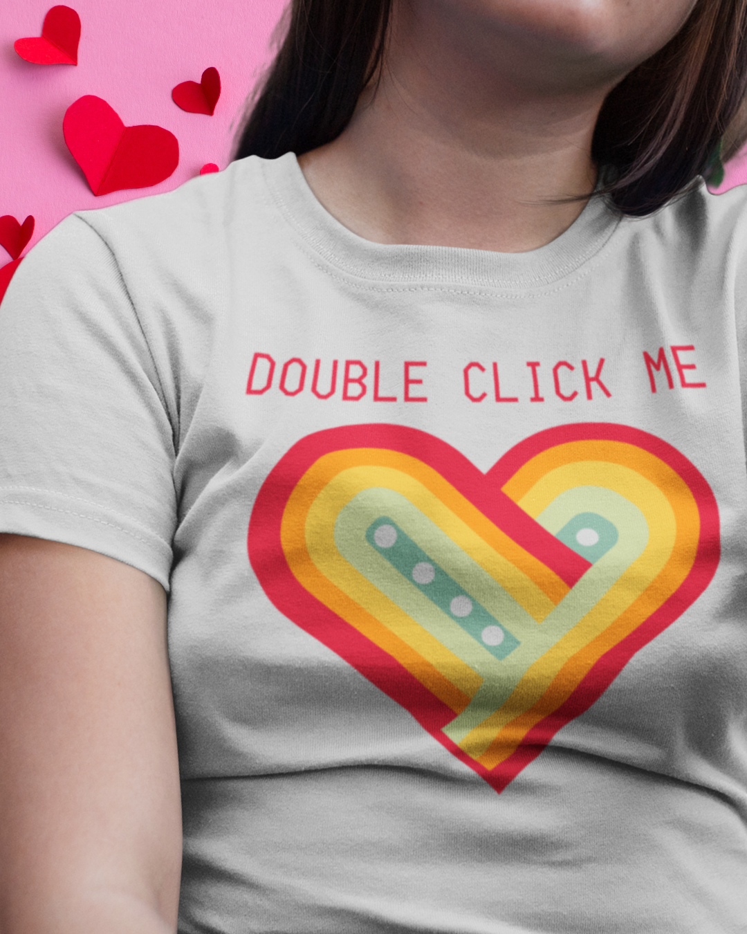 Double Click Me - Digital Heart - Graphic t-shirt