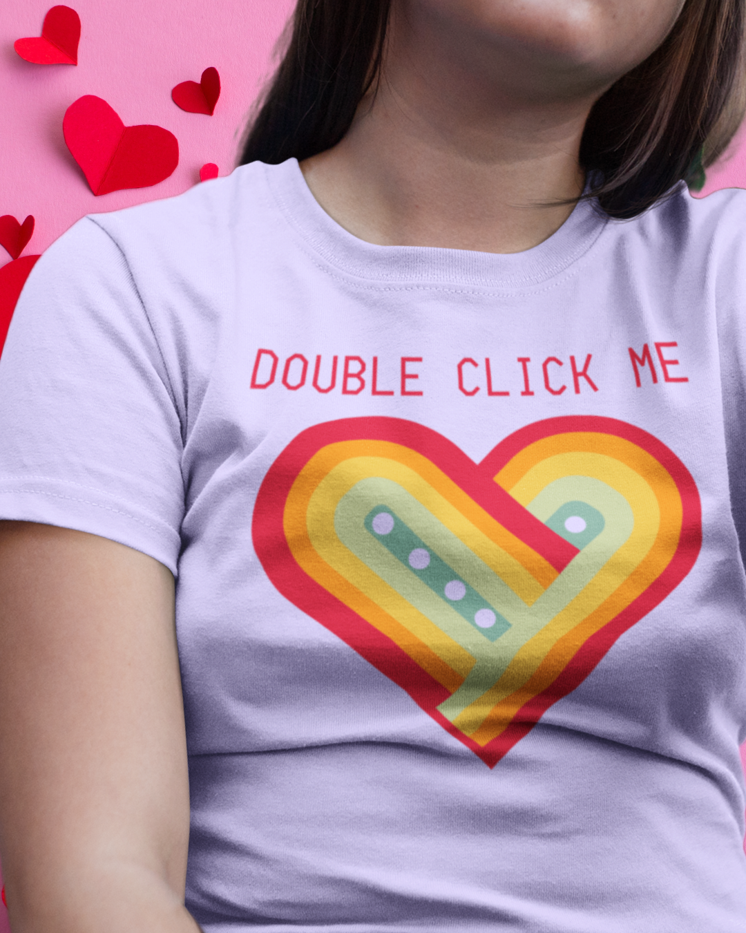 Double Click Me - Digital Heart - Graphic t-shirt