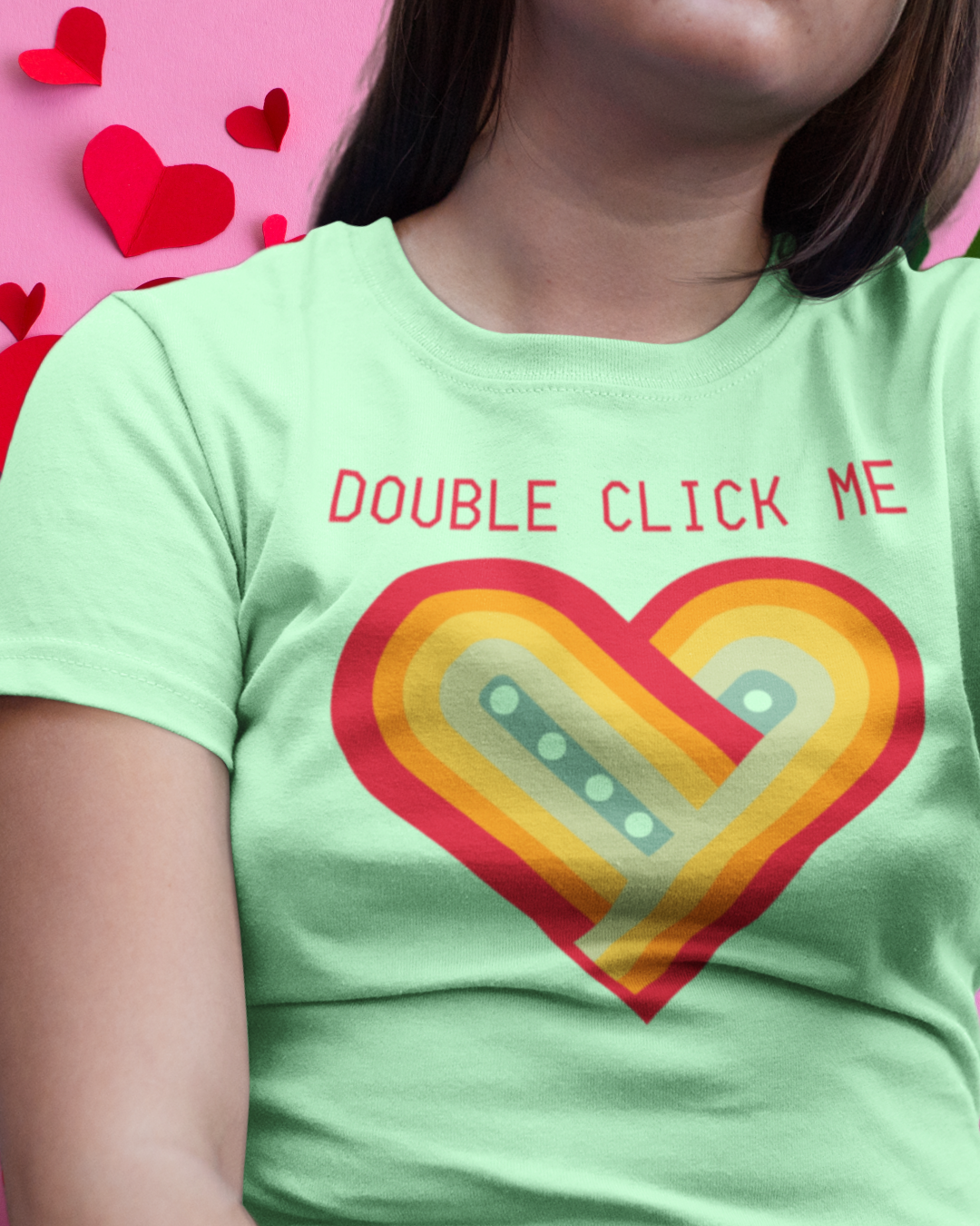 Double Click Me - Digital Heart - Graphic t-shirt