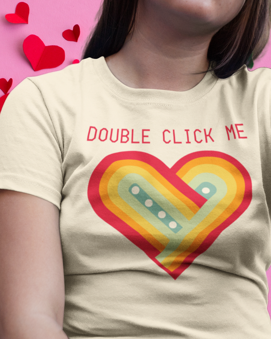 Double Click Me - Digital Heart - Graphic t-shirt