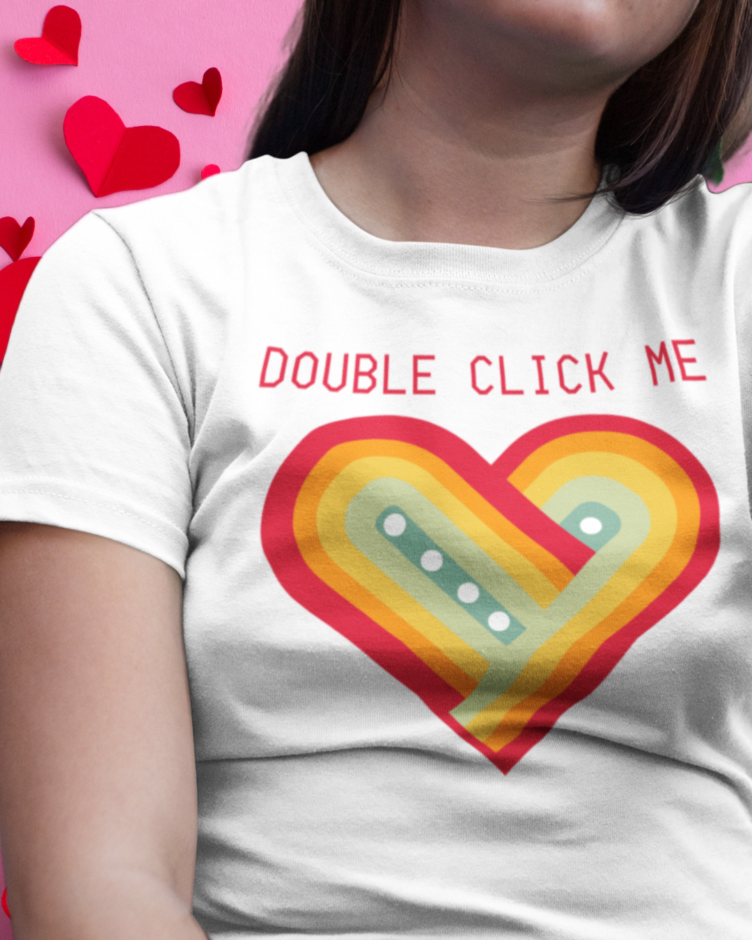 Double Click Me - Digital Heart - Graphic t-shirt