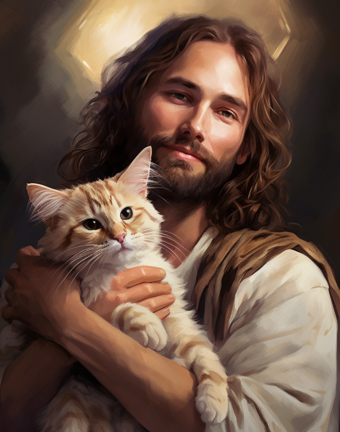 Customizable Cat Christian Art Print