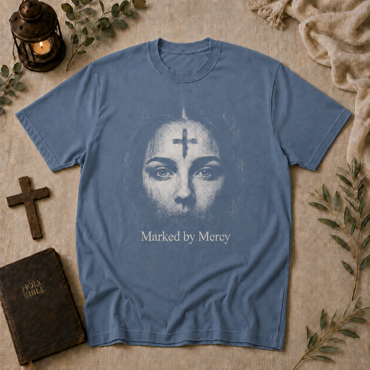 Gothic Portrait T-Shirt — "Marked by Mercy"