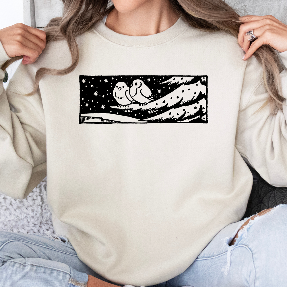 Snow Birds Christmas Crewneck Sweatshirt