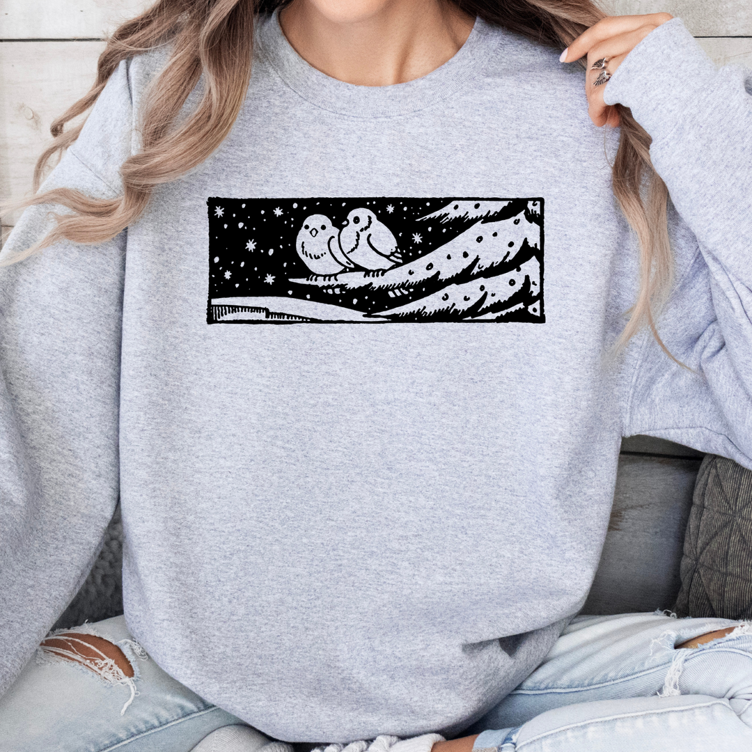 Snow Birds Christmas Crewneck Sweatshirt