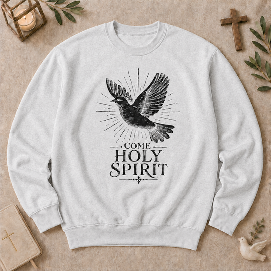 Come Holy Spirit Dove Sweatshirt — Christian Faith Crewneck