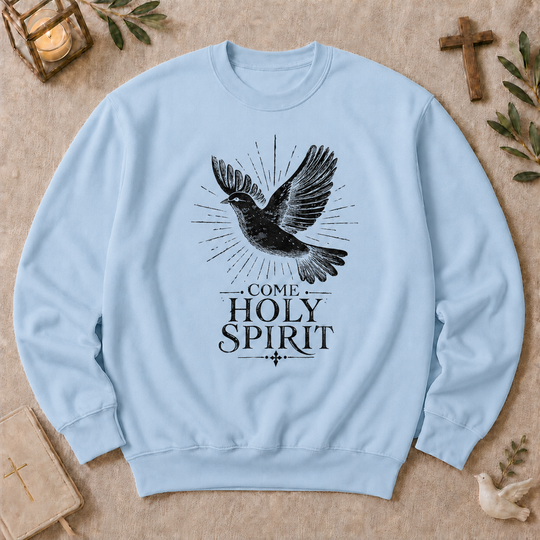 Come Holy Spirit Dove Sweatshirt — Christian Faith Crewneck