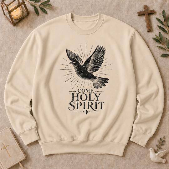 Come Holy Spirit Dove Sweatshirt — Christian Faith Crewneck