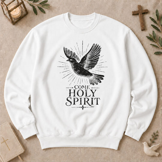 Come Holy Spirit Dove Sweatshirt — Christian Faith Crewneck
