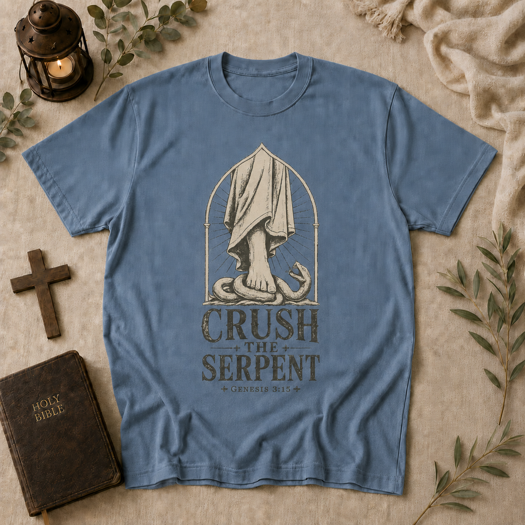 Crush The Serpent tee in blue jean #color_blue-jean
