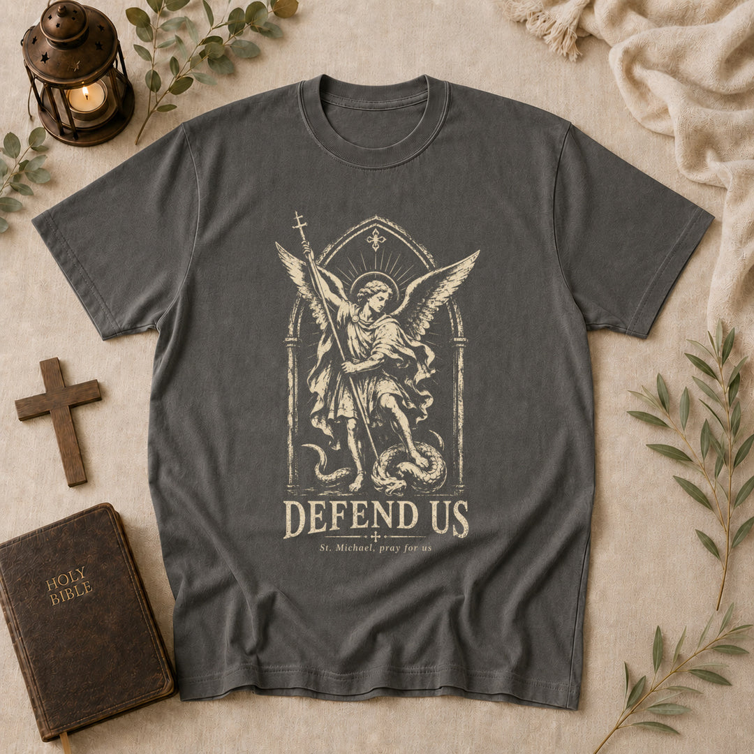 Defend Us Tee In Pepper #color_pepper