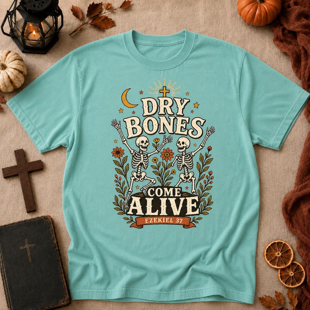 Dry Bones Come Alive T-Shirt — Vintage Bible Verse Graphic Tee (Ezekiel 37)
