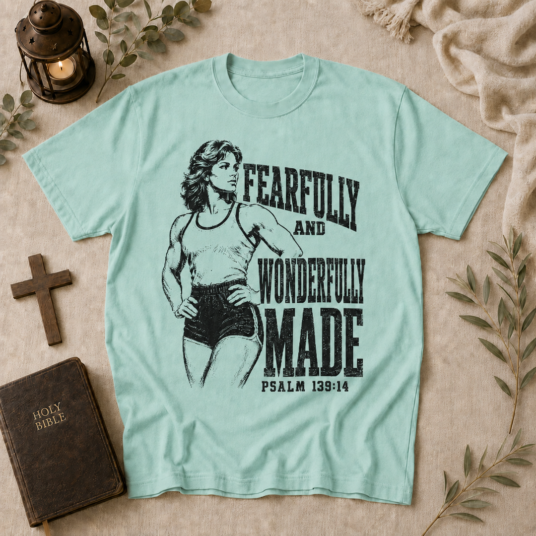 Fearfully And Wonderfully Made Tee In Chalky Mint #color_chalky-mint