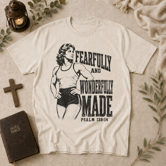 Fearfully And Wonderfully Made Tee In Ivory #color_ivory