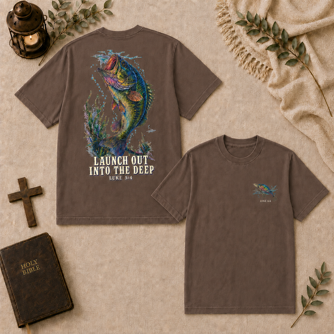 Launch Out Into The Deep Fishing Tee In Espresso #color_espresso