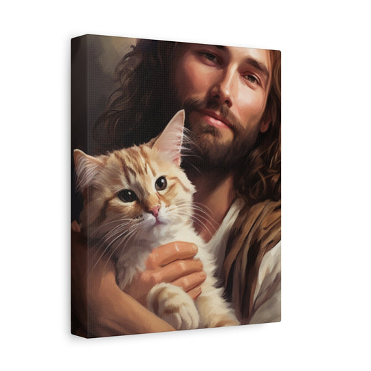 Jesus with One Cat