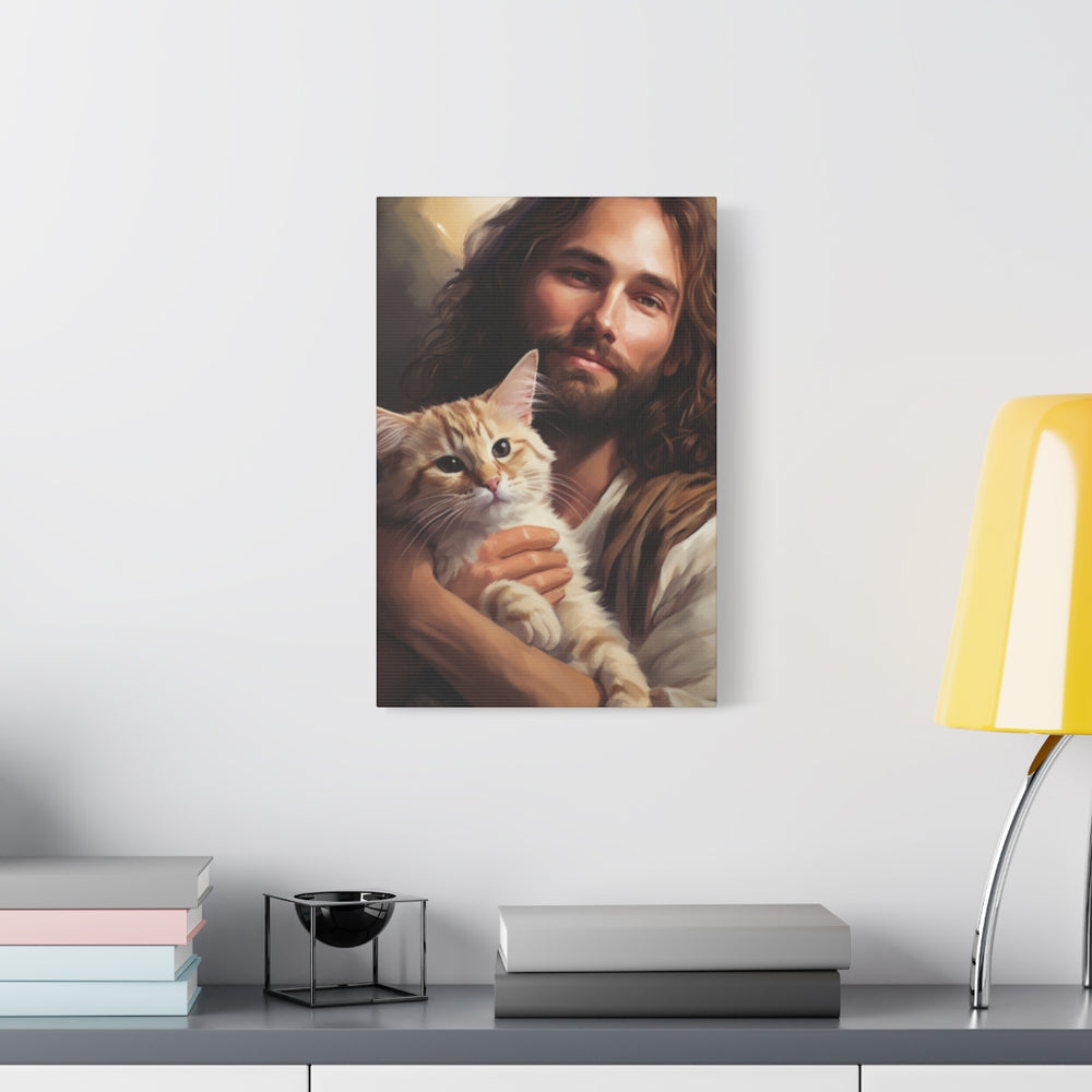 Jesus with One Cat