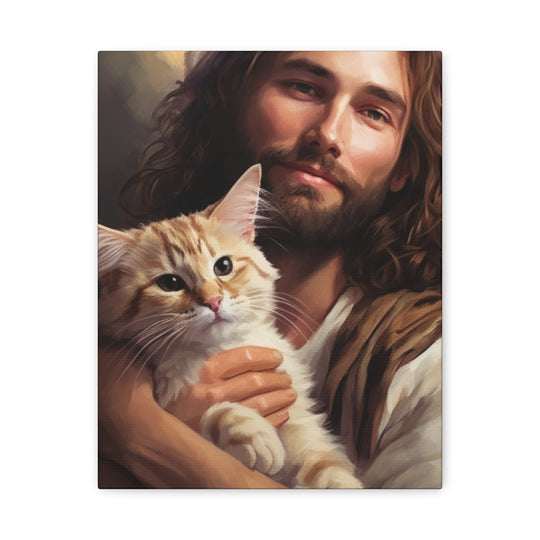 Jesus with One Cat