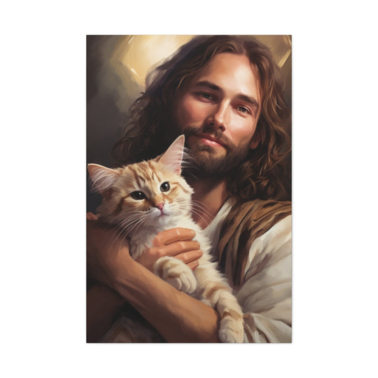 Jesus with One Cat