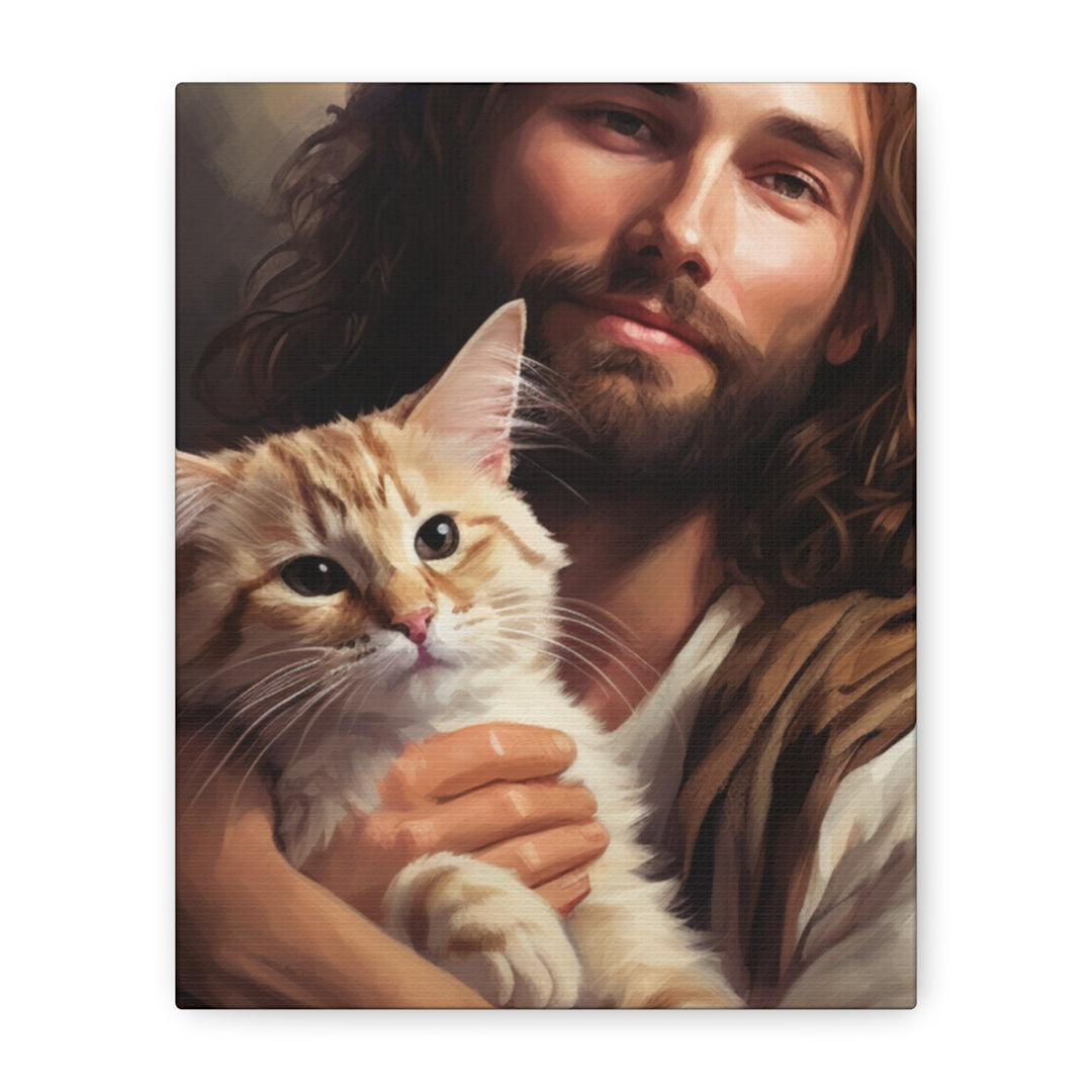 Jesus with One Cat