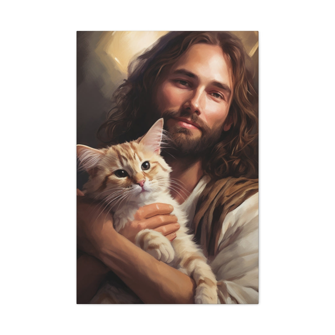 Jesus with One Cat