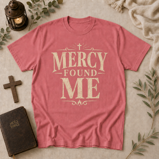 Mercy Found Me Tee In Watermelon #color_watermelon