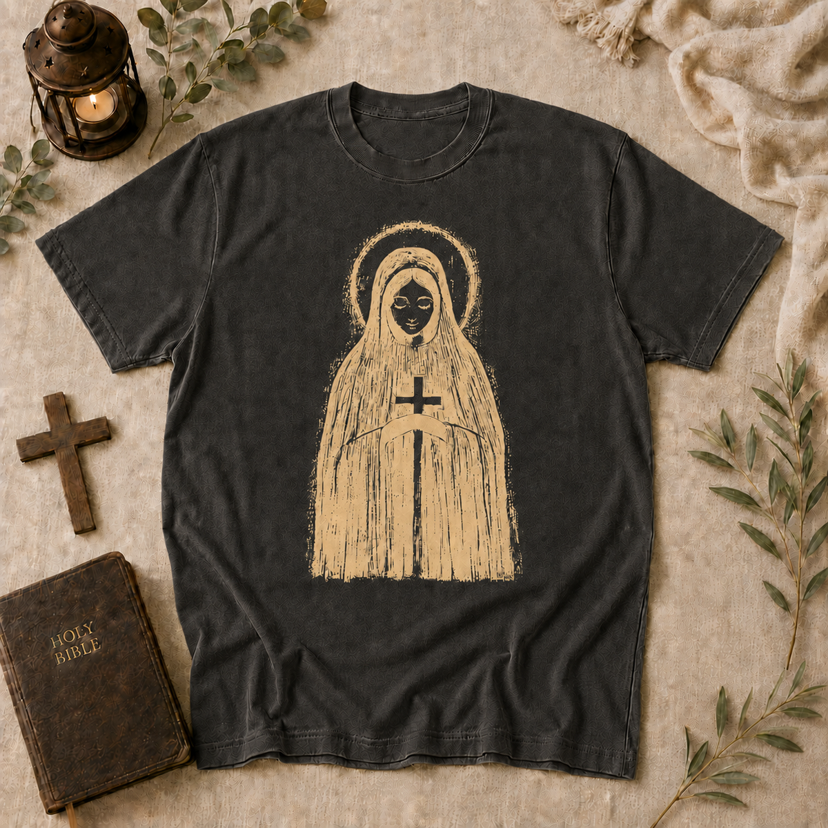 Nun With Cross Tee In Pepper #color_pepper