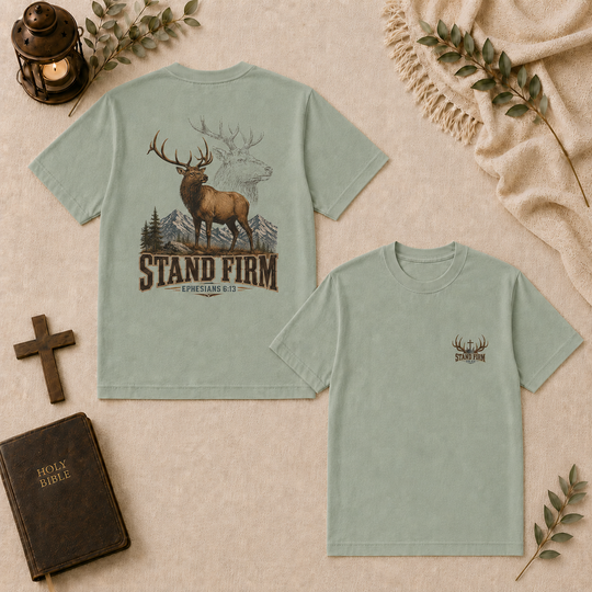 Stand Firm Elk Tee In Bay #color_bay