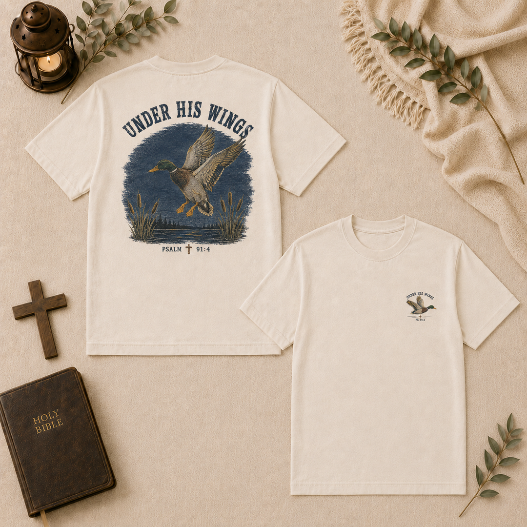 Under His Wings Duck Tee In Ivory #color_ivory