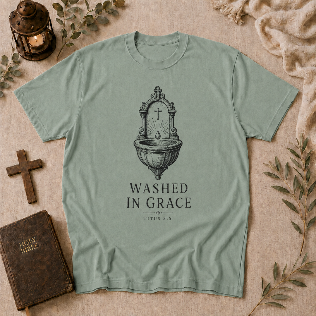 Washed In Grace Tee In Bay #color_bay