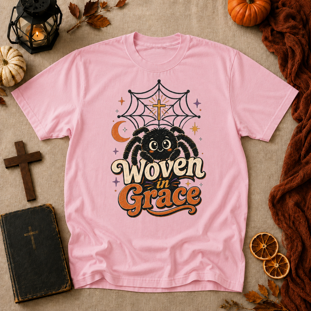 Spider 'Woven in Grace' Halloween Graphic T-Shirt