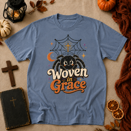 Spider 'Woven in Grace' Halloween Graphic T-Shirt