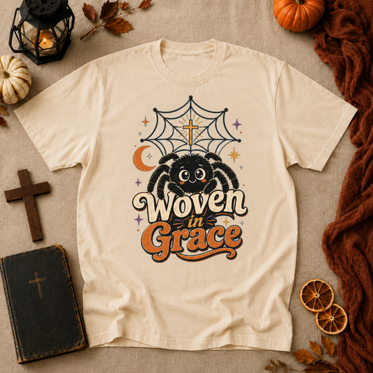 Spider 'Woven in Grace' Halloween Graphic T-Shirt
